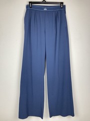 ALO SUIT UP TROUSER QUICK-DRY YOGA PANTS LOOSE FIT WIDE LEG NAVY BLUE WOMENS L