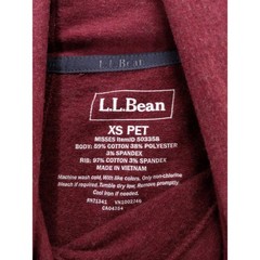 L.L. Bean Cozy Pullover XS Petite Burgundy Red Cowl Neck Thumb Hole