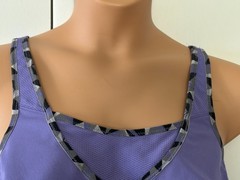 GLAMORISE SPORT Women’s Size 44D Purple Camo Wireless Activewear Sports Bra