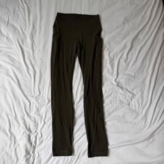 Lululemon Align High-Rise Pant with Pockets 25”, Size 4, Color Olive Green