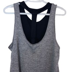 Champion Bundle Duodry Layered Tank Tops Workout Activewear Gray Black Size M