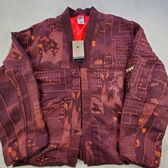 ✅ Nike Naomi Osaka Jacquard Oversized Jacket Womens Size L Burgundy FV7795-652 ✅
