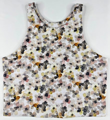 Becco Tank Top Women’s Multicolor Floral High Neck Cropped Size S