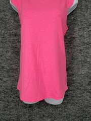 Lilly Pulitzer Luxletic Tank Top Womens Medium Pink Ruffle Sleeve Open Back