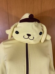 NEW Sanrio Hoodsbee Pom Pom Purin Pompompurin Zip Hoodie Yellow Kawaii Anime XS