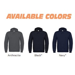 Custom Printed B&C Hooded Sweatshirt Unisex Text Logo Party Workwear Gym BA405