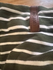Ampersand Avenue Women’s L Striped Hoodie with Thumbholes & Zipper Detail