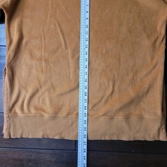 Aerie Small Burnt Orange Velour Crew Neck Sweater Oversized Cozy