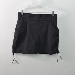 Columbia Womens Large Athletic Skort Black Woven Stretch Nylon Blend