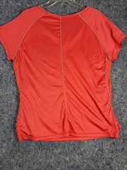 Tangerine T-Shirt Women XL Blue Ruched Short Sleeve Outdoors Activewear
