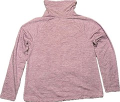 Apana Women’s Activewear/Yoga Mauve Mist Heather Turtleneck LS Shirt Sz L NWT