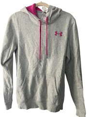 Under Armour AllSeasonGear Gray & Pink Hoodie Sweatshirt Medium MD