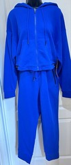 NWT sports illustrated Cropped Zip Hoodie & Jogger Set – Royal Blue size large