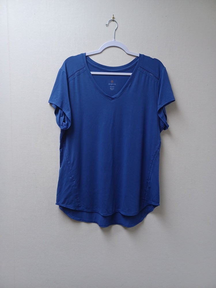 Tangerine Athletic Cap Sleeve Shirt Size XXL