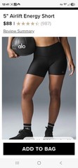 Alo Yoga Airlift Energy Short Black High Waist W6295R Womens Size S NWT