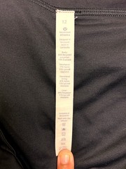 Lululemon Run Times Short 4 way Stretch Black 4″ inseam Running Gym Size 12