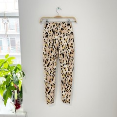 Carbon38 Yellow Animal Print 7/8 Length Leggings Size XS