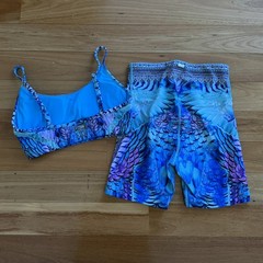 Camilla ‘Moon Dance’ crop top & bike shorts set S/XS