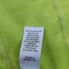Athleta Intrepid Cap Sleeve Front Zip Top S Lime Green Sun Shield UPF 50