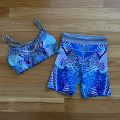 Camilla ‘Moon Dance’ crop top & bike shorts set S/XS