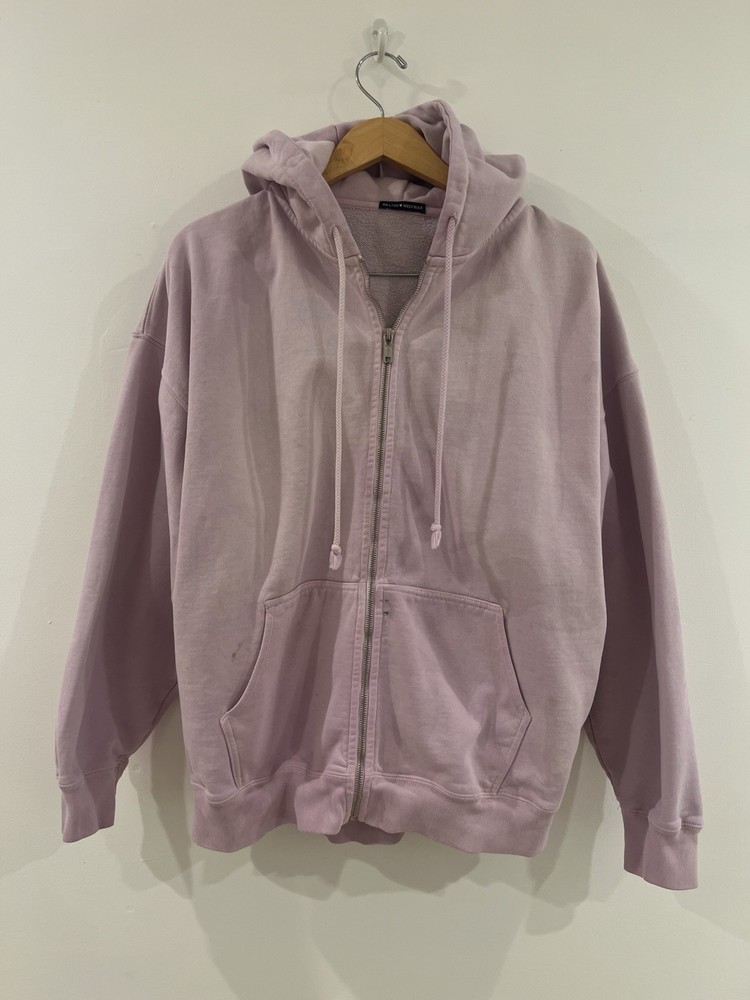 Brandy Melville Christy Hoodie Womens Oversized One Size Lavender Full Zip
