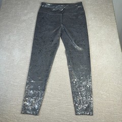 Women’s Sweaty Betty Large Shimmer Speckled Grey High Rise Leggings Full Length