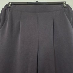 Avia Womens Sandwash Black Scubaknit Pleated Joggers With Slash Pockets Sz L EUC