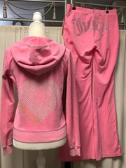 Juicy Couture Terry Cotton Flare Pull On Pants 30 x 33 S Zip Up Hoodie S