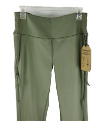 Avalanche Compression Legging Womens Size L Stretch High Waist Zip Pockets Green