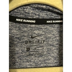 Nike Running Dri-FIT Quarter Zip Pullover Blue Heather Space Dye Womens Medium
