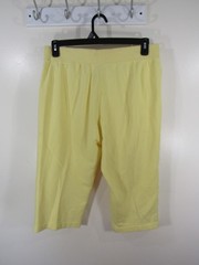 Unbranded Activewear Capri Size 33 in. Waist Yellow Elastic Drawstring Waist