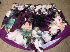 Athletic Works Womens XS (0-2) Short Dri Wicking Running Shorts Panty Purple