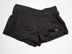 Reebok Women Black Athletic Activewear Gym Shorts Elastic Waist Poly/Spandex