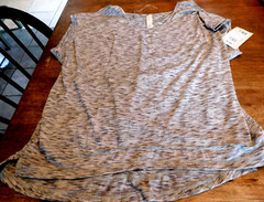 Balance Collection gray S/S tunic v-neck t-shirt women’s L NWT