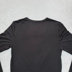 Athleta Black Twist Front Long Sleeve Activewear Top Crew Neck Small RN 54023