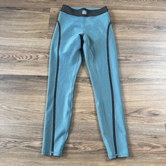 Alo Yoga Airlift High Waist 7/8 Line Up Legging Green XS* Flocking Workout EUC