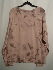 Joy Lab Women’s Burgundy Tie Dye Knit Top LS w/Thumb Holes Pull Over MEDIUM
