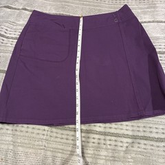Title Nine Active Skirt Athletic Golf Purple Performance Double Snap Zip Size 6