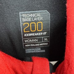 Icebreaker GT 200 Shirt Women XL Black Merino Wool Tech Baselayer Long Sleeve
