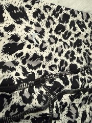 ZYIA Active Women’s Animal Print Leggings Black/White/Gray Pockets