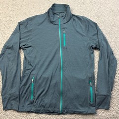 Icebreaker Merino GT Zip Jacket Womens XL Teal Full Zip Performance Wool
