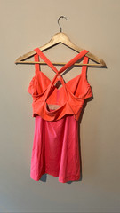 Lululemon Wrap it up Tank Top size 2 XS Pink grapefruit Crossback Yoga Workout