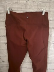 Unbranded Solid Red Crop Activewear Leggings Pockets Women’s M