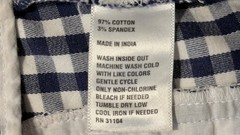 Crown & Ivy Gingham Scalloped Hem Skort Navy Blue White Plaid Women’s Size 6