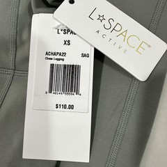L*Space Womens Size XS Sage Green Chase High Waisted Active Leggings