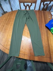 Zyia Active Women’s Drawstring Athletic Performance Pants, Olive Green, Large