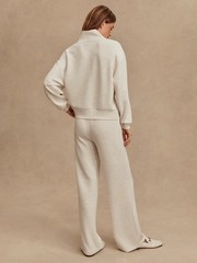 🧡NWT*Varley Davidson Sweat Half Zip Doublesoft Fabric Women’s Size S Ivory Marl