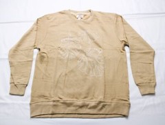 Post Surf Women’s Oversized Crew Neck Monstera Sweatshirt AW5 Sand Medium