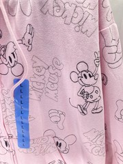 Disney Mickey Mouse Hoodie Sweatshirt Women Large Pink AOP Full Zip Fleece NWT