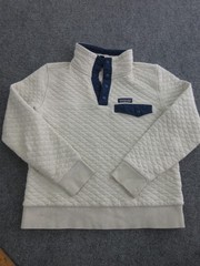 Patagonia Sweatshirt Womens Small White Organic Cotton Quilt Snap-T Pullover